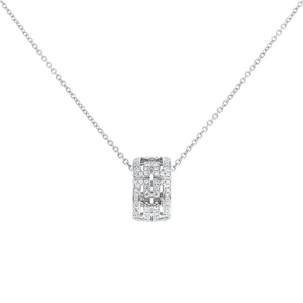 ˇStreet JewelryˇPARENTESI NECKLACE SILVER DIAMOND