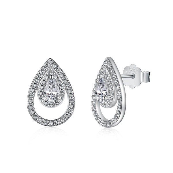 [STREET]Sparkling Delicate Water Drop Shape Daily Earrings