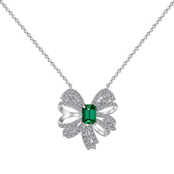 [STREET]Luxurious Flower Shape Emerald Cut Necklace