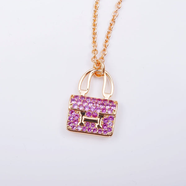 ˇStreet JewelryˇCONSTANCE PEDANT PURPLE DIAMOND NECKLACE
