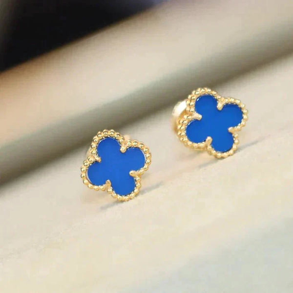 ˇStreet JewelryˇCLOVER MINI 9.5MM TURQUOISE EARRINGS