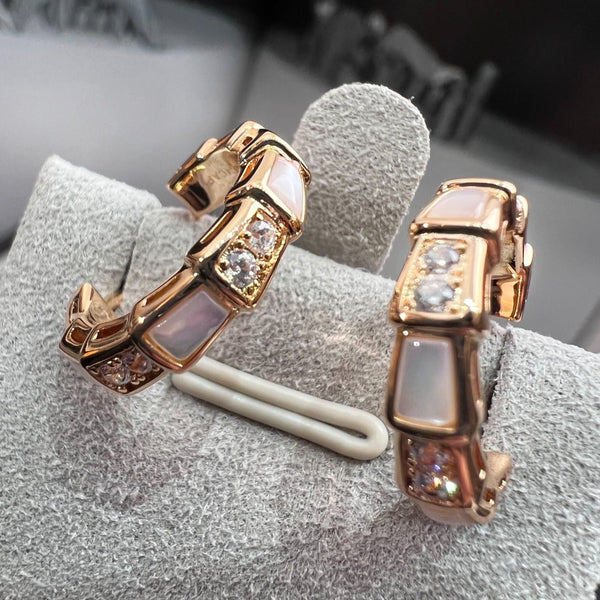 ˇStreet JewelryˇSERPENTI MOP PINK GOLD EARRINGS