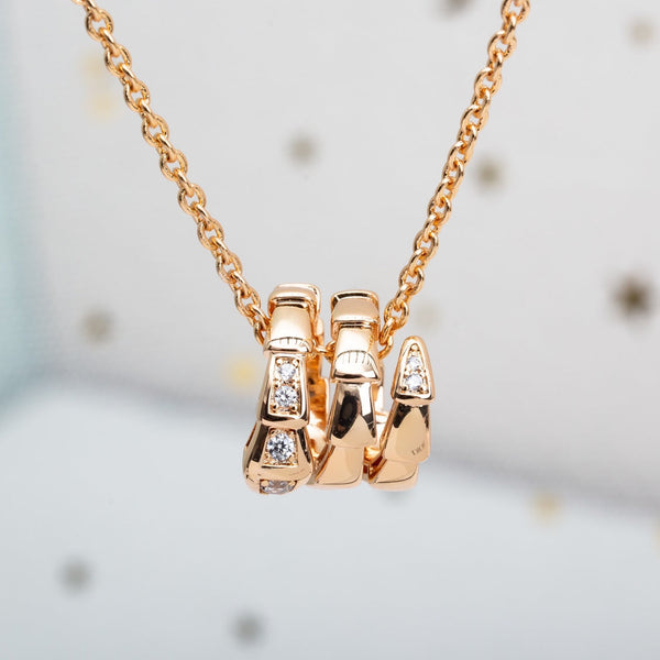 ˇStreet JewelryˇSERPENTI PINK GOLD NECKLACE DIAMOND