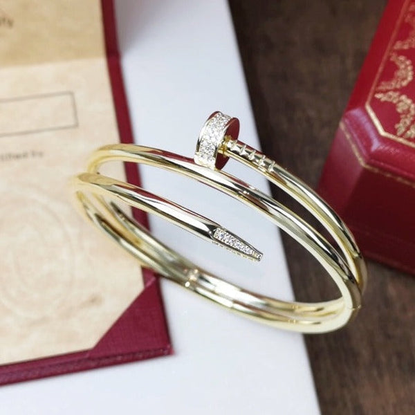 ˇStreet JewelryˇJUSTE BRACELET 3.5MM DOUBLE ROW DIAMOND