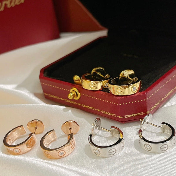 ˇStreet JewelryˇLOVE EARRINGS 5.7MM 2 DIAMONDS