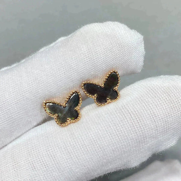 ˇStreet JewelryˇBUTTERFLY DARK MOP  EARRINGS