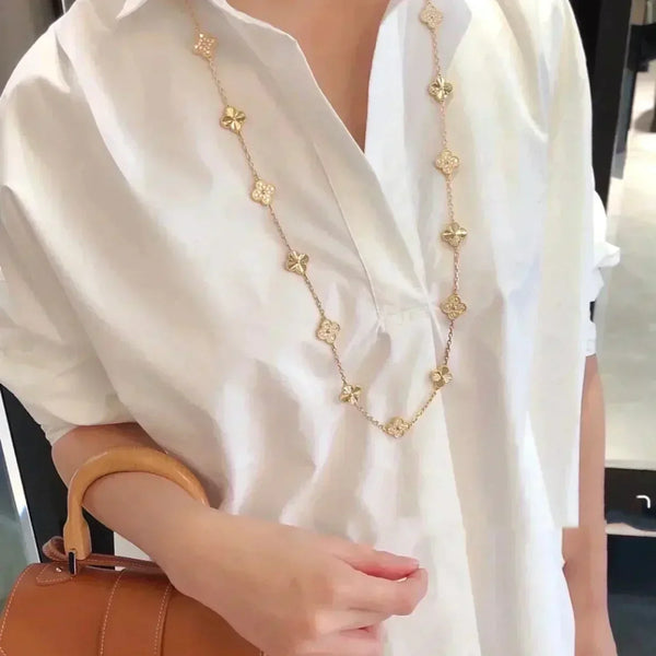 ˇStreet JewelryˇCLOVER 20 MOTIFS LASER DIAMOND NECKLACE