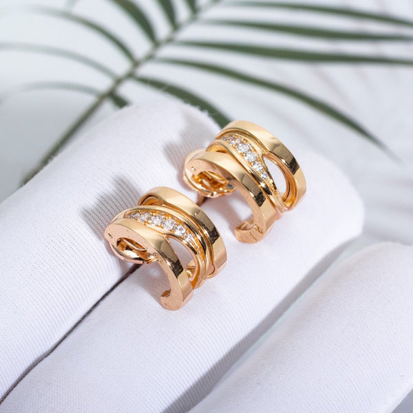 ˇStreet JewelryˇZERO 1 PINK GOLD DIAMONDS EARRINGS