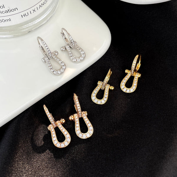 ˇStreet JewelryˇFORCE 10 FULL DIAMOND DROP EARRINGS MEDIUM MODEL
