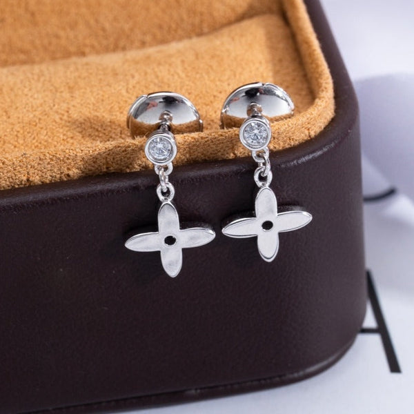 ˇStreet JewelryˇVIDYLLE SILVER DIAMOND MINI DROP EARRINGS