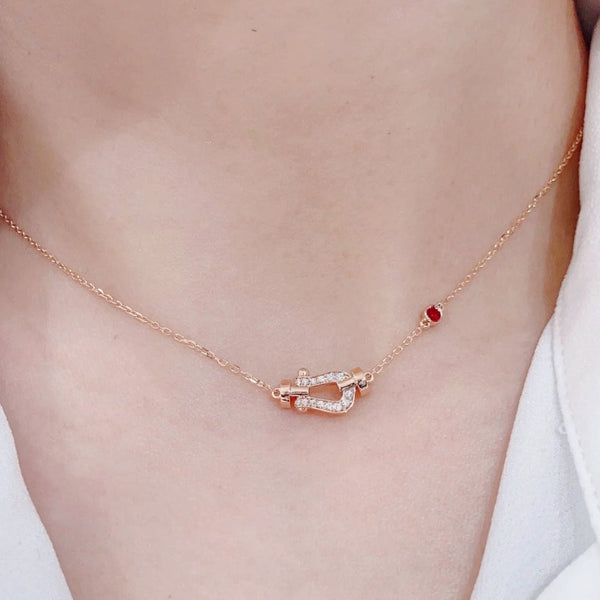 ˇStreet JewelryˇFORCE 10 DIAMOND PINK GOLD NECKLACE