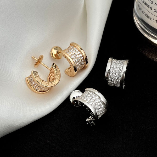 ˇStreet JewelryˇZERO 1 DIAMOND PAVED EARRINGS