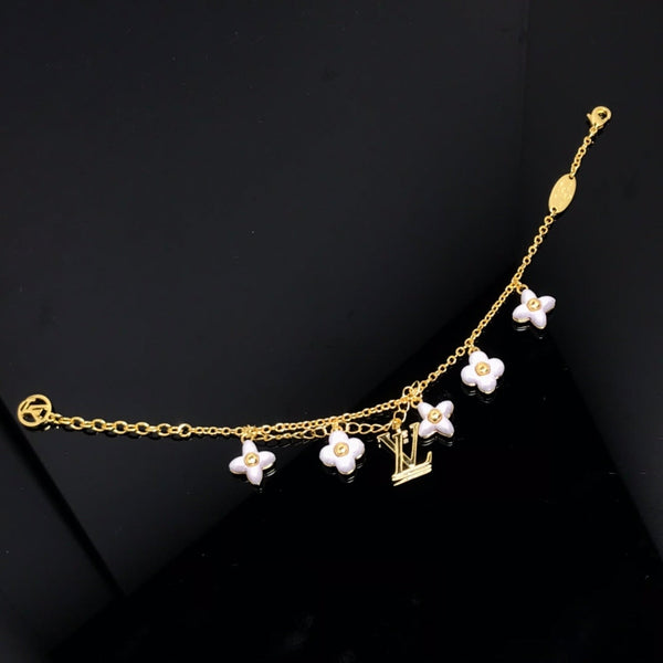 ˇStreet JewelryˇLOGO 6 MOTIF STAR AND SUN GOLD BRACELET
