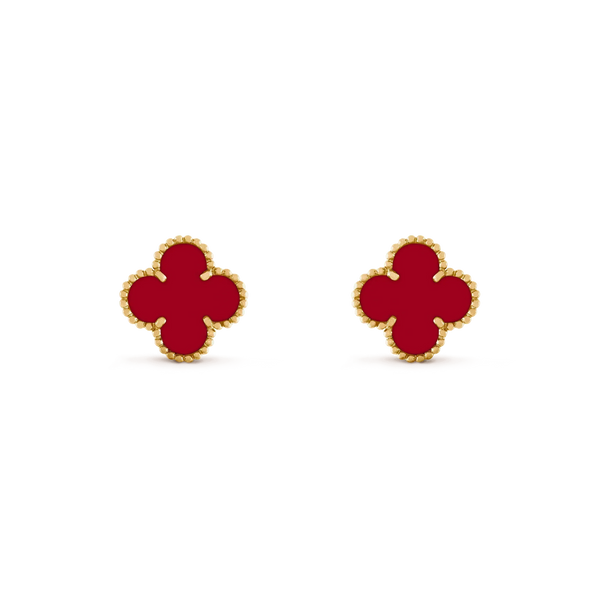 ˇStreet JewelryˇCLOVER MEDIUM 1 MOTIFS CARNELIAN  EARRINGS