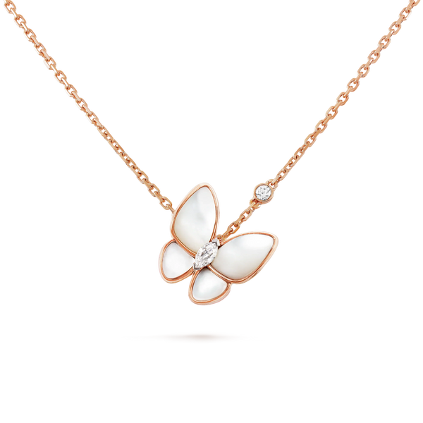 ˇStreet JewelryˇBUTTERFLY MOP DIAMOND NECKLACE