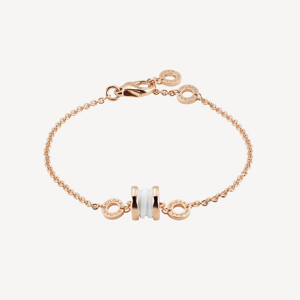 ˇStreet JewelryˇZERO 1 SOFT PINK GOLD AND WHITE CERAMIC BRACELET