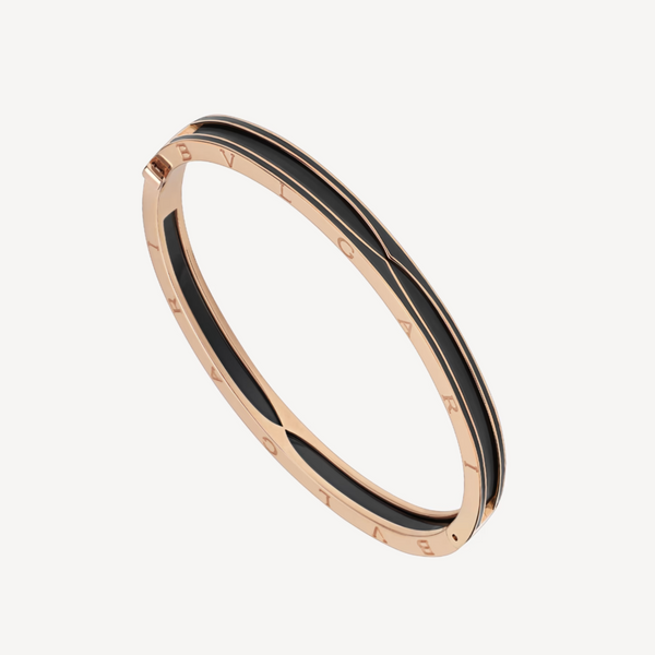 ˇStreet JewelryˇZERO 1 PINK GOLD WITH MATTE BLACK CERAMIC BRACELET