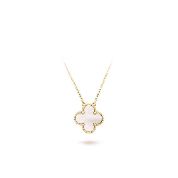 ˇStreet JewelryˇCLOVER 15MM MEDIUM WHITE MOP NECKLACE