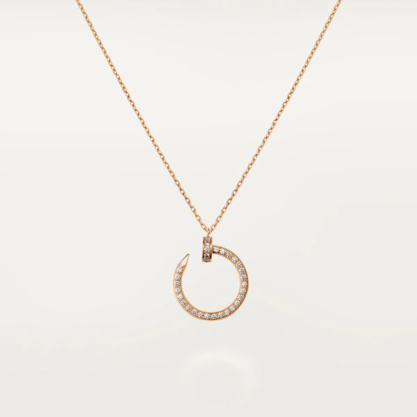 ˇStreet JewelryˇJUSTE NECKLACE PINK GOLD DIAMONDS