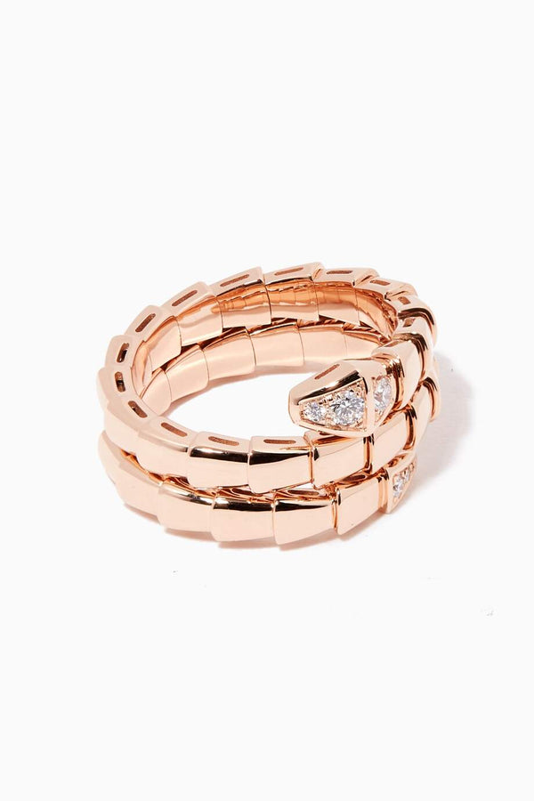 ˇStreet JewelryˇSERPENTS DOUBLE ROW DIAMOND RING