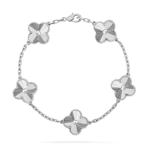 ˇStreet JewelryˇCLOVER SILVER 5 MOTIFS BRACELET