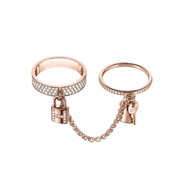 ˇStreet JewelryˇHM KELLY CLOCHETTE DOUBLE RING IN  WITH DIAMONDS