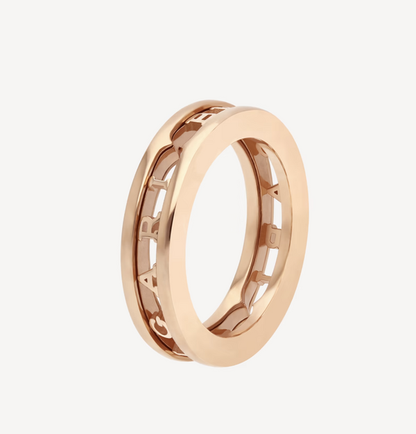 ˇStreet JewelryˇZERO 1 ONE-BAND WITH OPENWORK LOGO SPIRAL RING