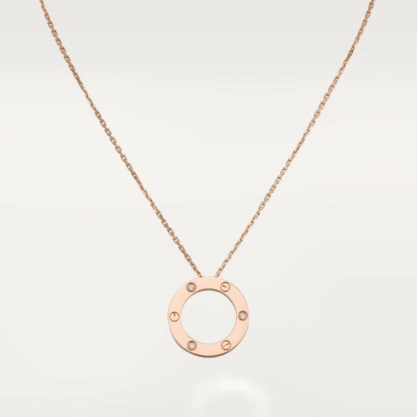 ˇStreet JewelryˇLOVE NECKLACE 16MM 3 DIAMONDS