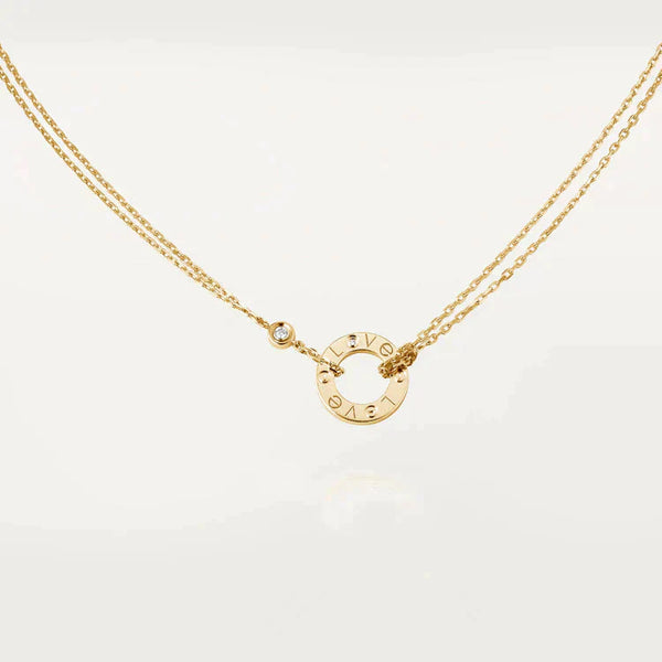 ˇStreet JewelryˇLOVE NECKLACE 16MM 2 DIAMONDS