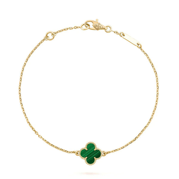 ˇStreet JewelryˇCLOVER BRACELET MALACHITE 1 MOTIF