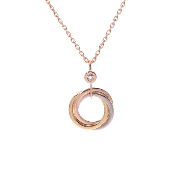 ˇStreet JewelryˇTRINITY SILVER GOLD PINK GOLD NECKLACE