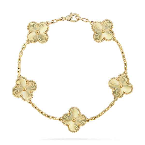 ˇStreet JewelryˇCLOVER 5 FLOWERS LASER BRACELET