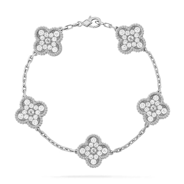 ˇStreet JewelryˇCLOVER 5 MOTIFS  DIAMOND BRACELET