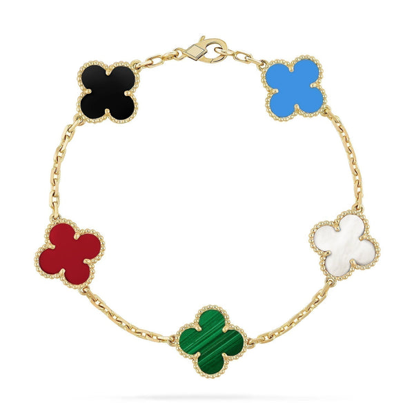 ˇStreet JewelryˇCLOVER 5 MOTIFS MULTICOLOR  BRACELET