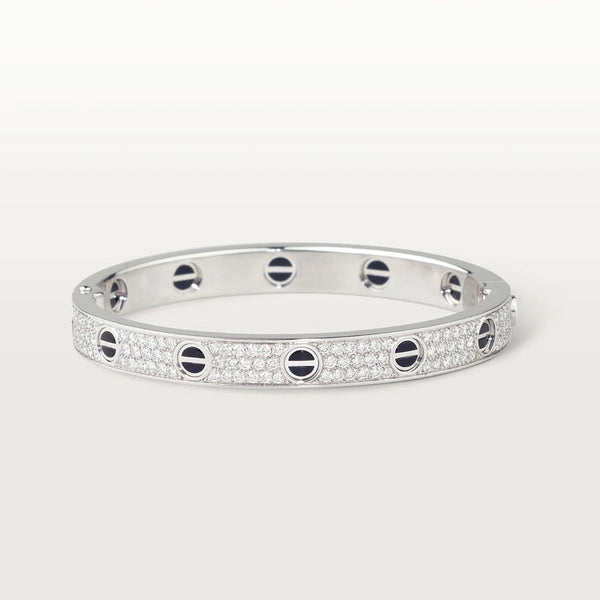 ˇStreet JewelryˇLOVE BRACELET 6.1MM DIAMOND-PAVED CERAMIC