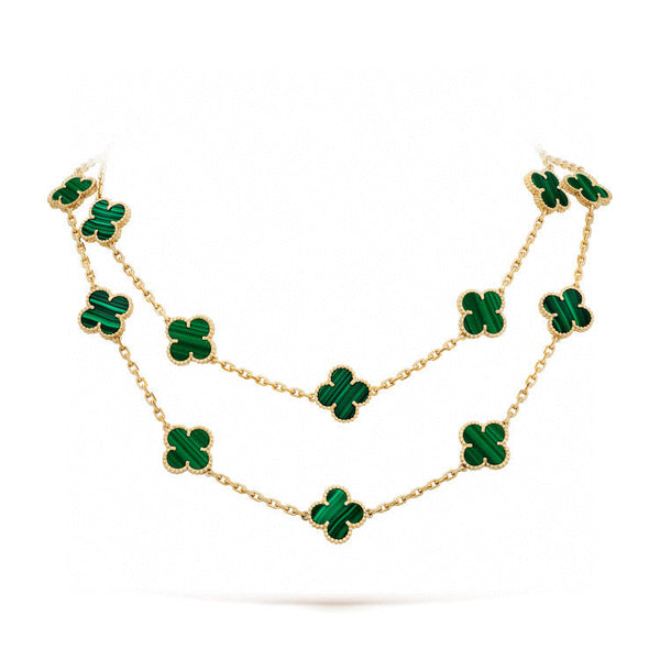 ˇStreet JewelryˇCLOVER 20 MOTIFS MALACHITE GOLD