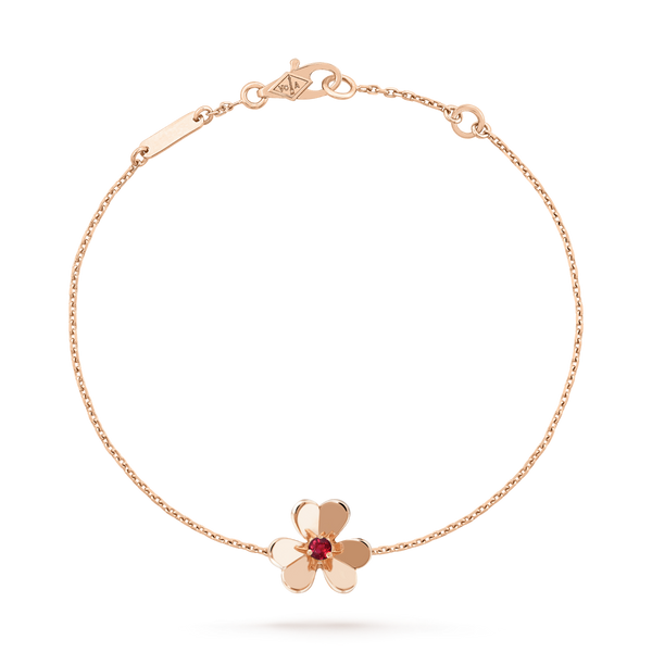 ˇStreet JewelryˇFRIVOLE GOLD FLOWER PINK MALACHITE BRACELET