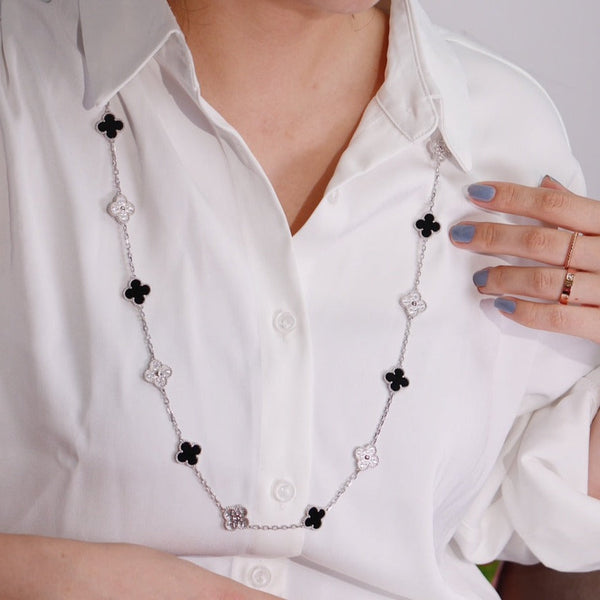 ˇStreet JewelryˇCLOVER 20 MOTIFS ONYX DIAMOND SILVER