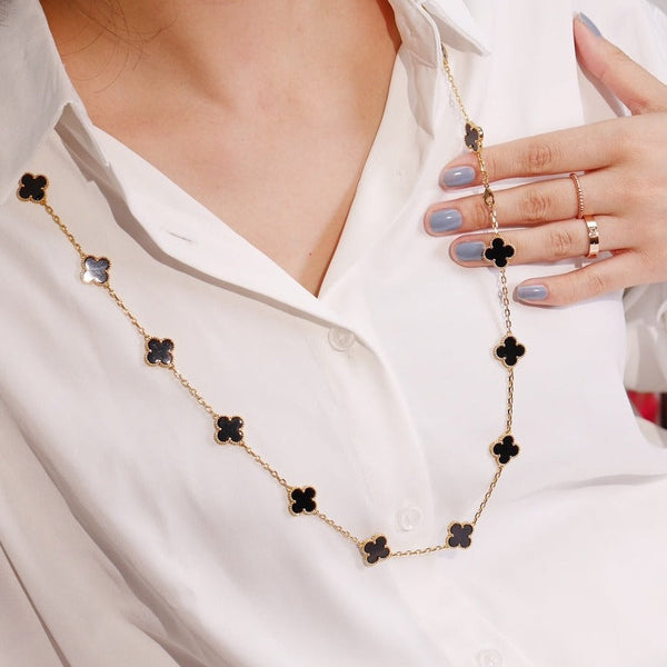 ˇStreet JewelryˇCLOVER 20 MOTIFS ONYX ROSE GOLD