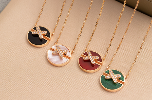 ˇStreet JewelryˇJEUX DE PINK GOLD DIAMOND NECKLACE