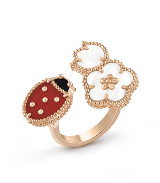 ˇStreet JewelryˇLUCKY 3 MOTIF ROSE GOLD RING