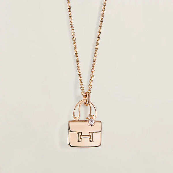 ˇStreet JewelryˇAMULETTE PEDANT ROSE GOLD NECKLACE
