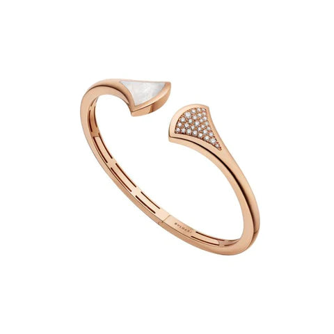 ˇStreet JewelryˇDREAM BRACELET OPEN PINK GOLD MOP DIAMOND