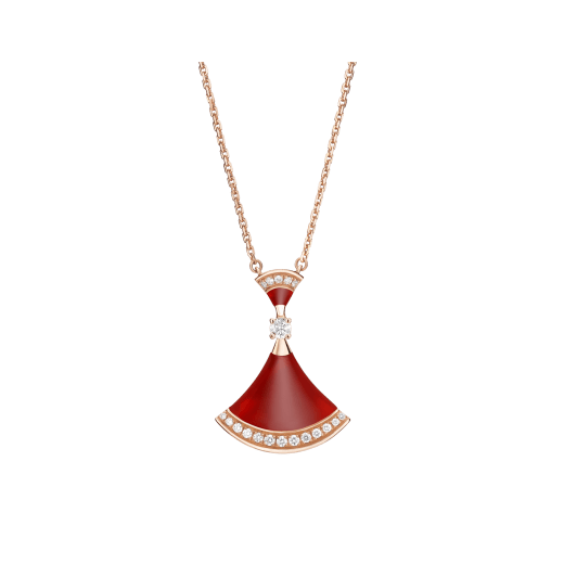 ˇStreet JewelryˇDREAM NECKLACE CARNELIAN DIAMOND