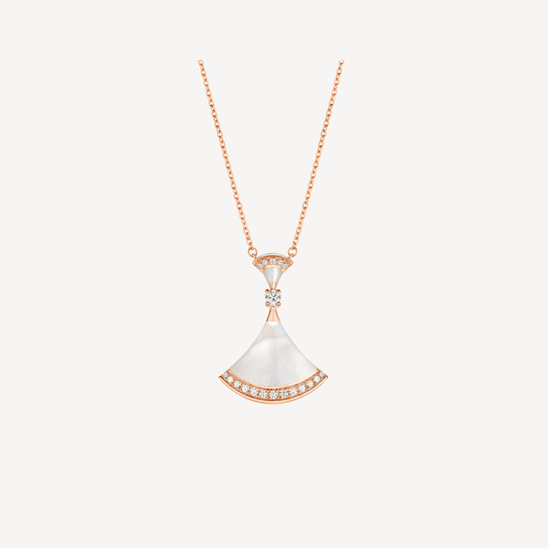 ˇStreet JewelryˇDREAM NECKLACE MOP PINK GOLD DIAMOND