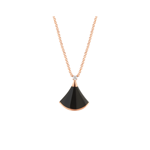 ˇStreet JewelryˇDREAM NECKLACE ONYX 1 DIAMOND