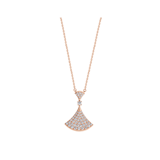 ˇStreet JewelryˇDREAM NECKLACE PINK GOLD FULL DIAMOND