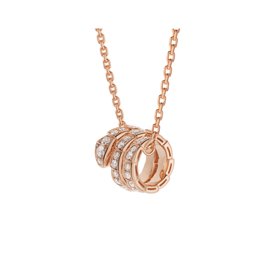 ˇStreet JewelryˇSERPENTI PINK GOLD NECKLACE DOUBLE RING DIAMOND