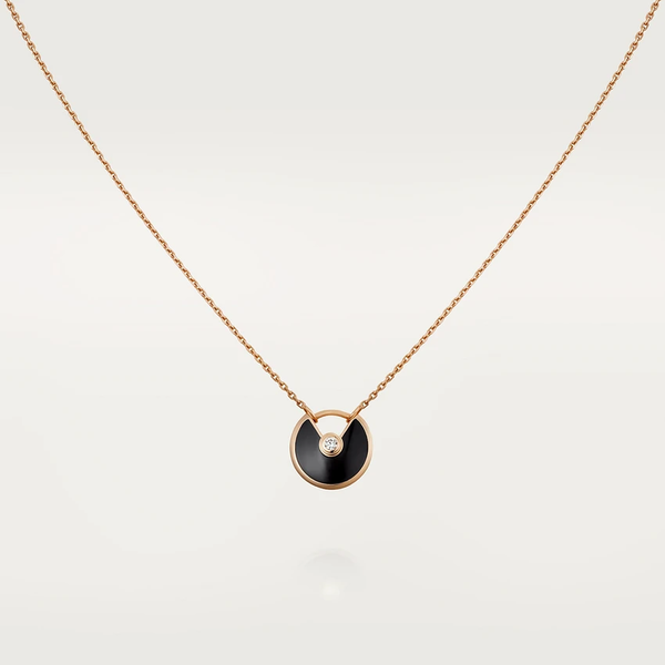 ˇStreet JewelryˇAMULETTE ROSE GOLD ONYX NECKLACE