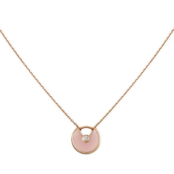 ˇStreet JewelryˇAMULETTE ROSE GOLD PINK MOP NECKLACE